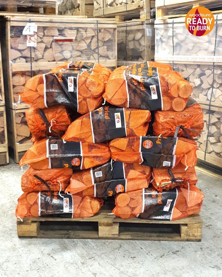 Kiln Dried Mixed Firewood British Hardwood Logs 40 Nets