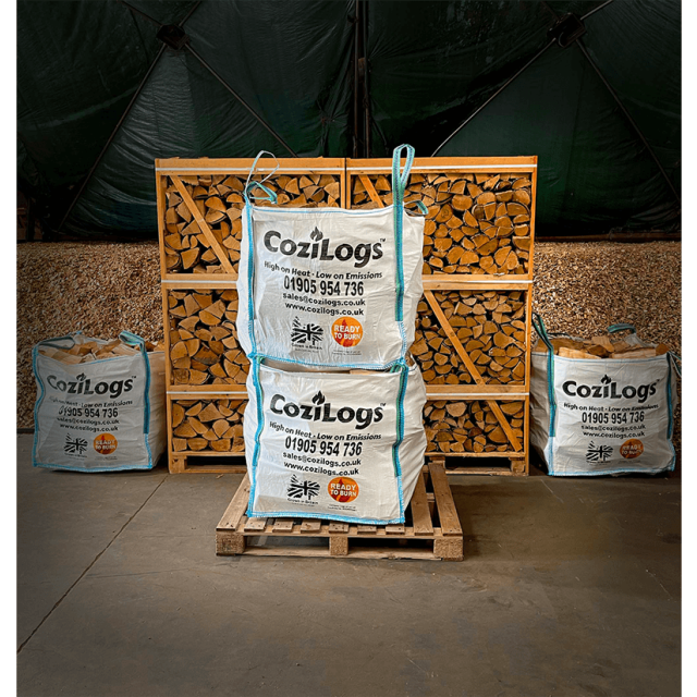 Kiln Dried ASH Firewood Logs DUAL Bulk Bag