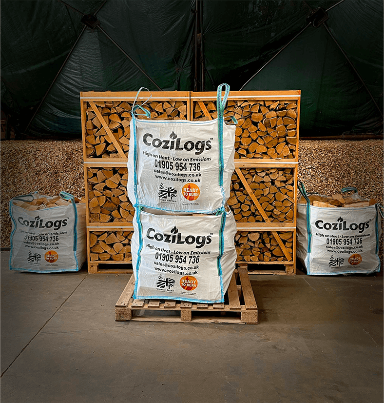 Kiln Dried MIXED HARDWOOD Firewood Logs DUAL Bulk Bag