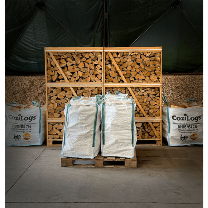 Kiln Dried ASH Firewood Logs BARROW BAGS X4