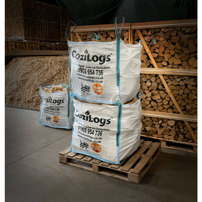 Kiln Dried ASH Firewood Logs DUAL Bulk Bag