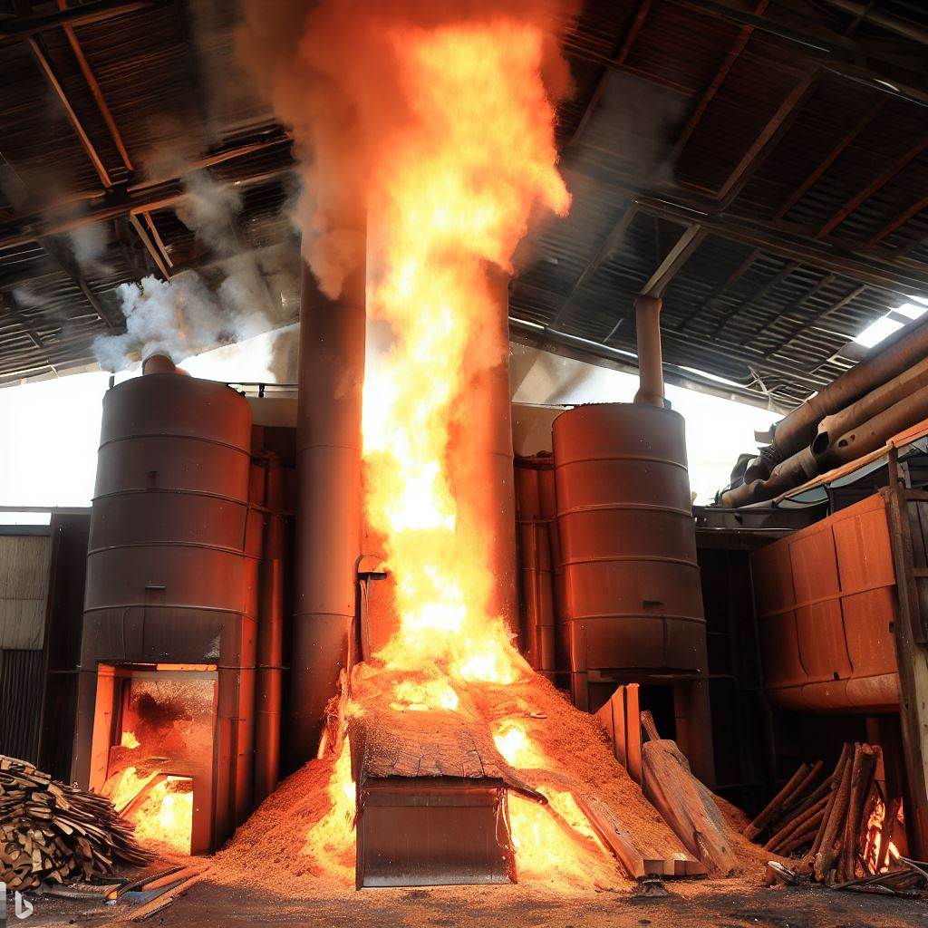 A conventional kiln for drying wood